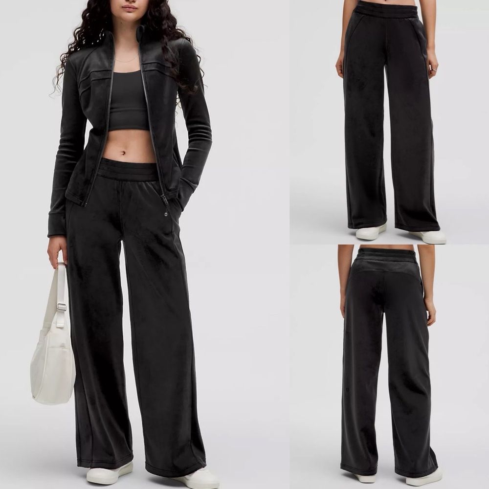 BNWT! Lululemon Scuba Mid-Rise Wide-Leg Pant Velvet Sz. M (Last One)